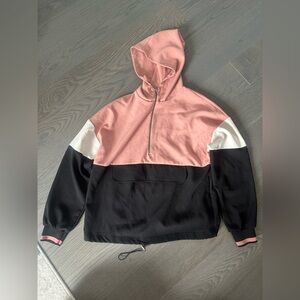 Zara - Pink black and white Hoodie - XS